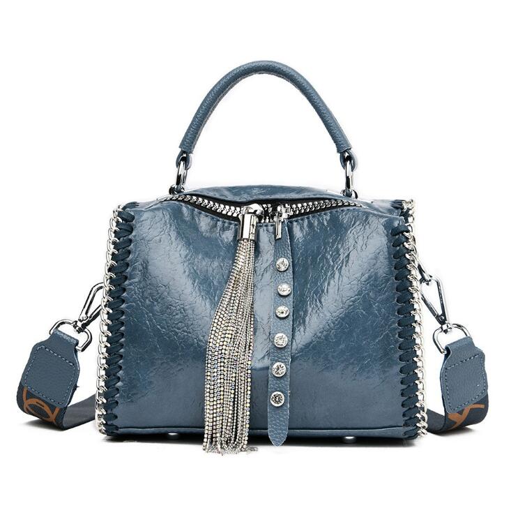 

Factory wholesale women bag elegant atmosphere solid color Diamonds leather handbag Joker soft and comfortable leathers handbags vintage Crochet shoulder bags