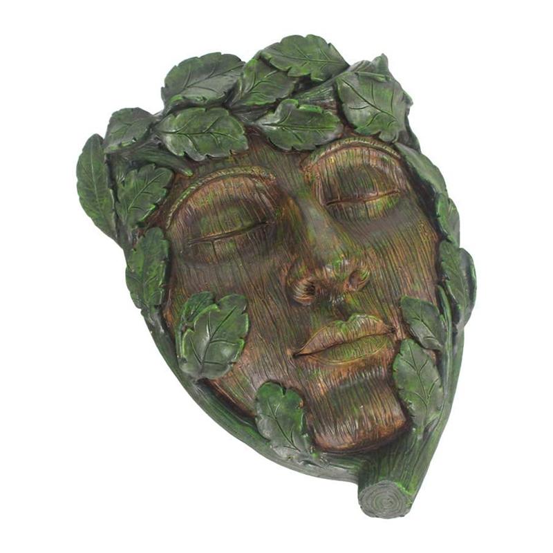

Hand-Painted Resin Green Man Tree Face Or Hugger Sculpture Can Be Used As A Flower Pot For Outdoor Decoration Garden Decorations
