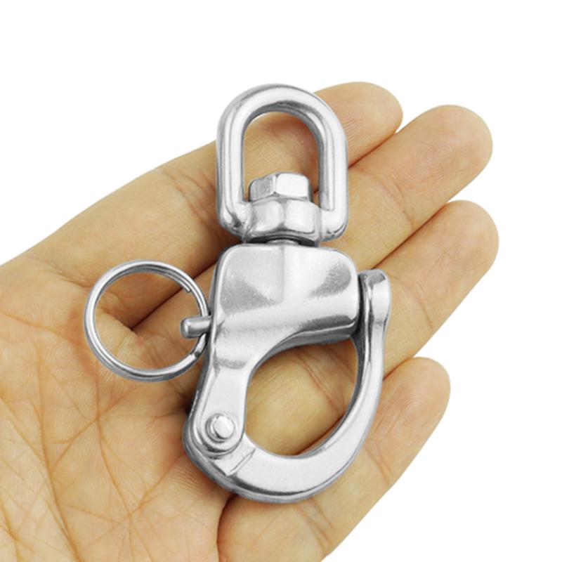 

Fishing Hooks Polished Swivel Stainless Steel Quick Release Small Boat Chain Architectural Marine Outdoor High Strength Snap Hook Accessorie