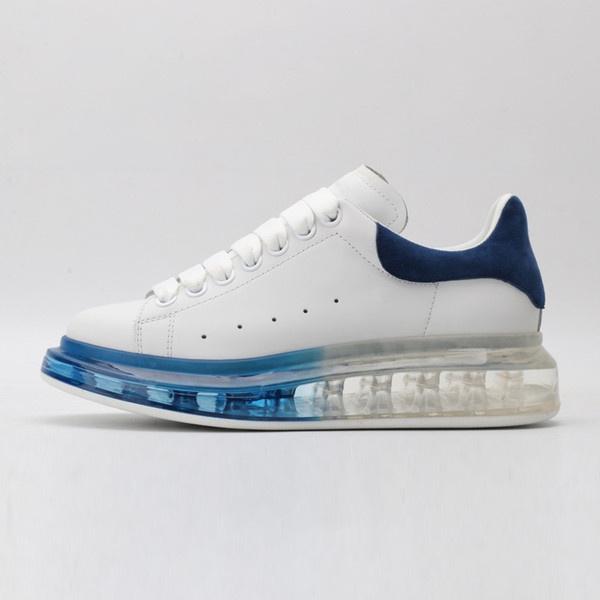 

2021 new Fashion Cushion Crystle Sole Velvet Black Yellow Red Genuine Leather Platform Men Shoes Vintage Women Casual Sneakers