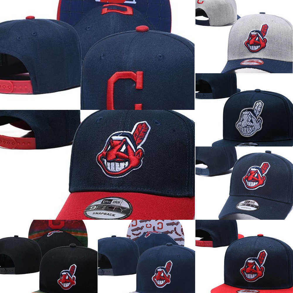 

One Piece All Team Fan's Cleveland Fitted Baseball Fitted Hat On Field Mix Order Size Closed Flat Bill Base Ball Snapback Caps Bone Cha, Black;white