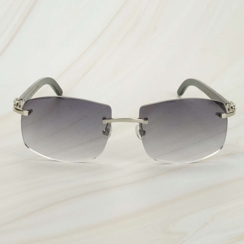 

sunglasses Ienbel Dirty White Buffalo Horn Men Oversized Sunglasses For Women Luxury Designer Glass Big Shades, Black