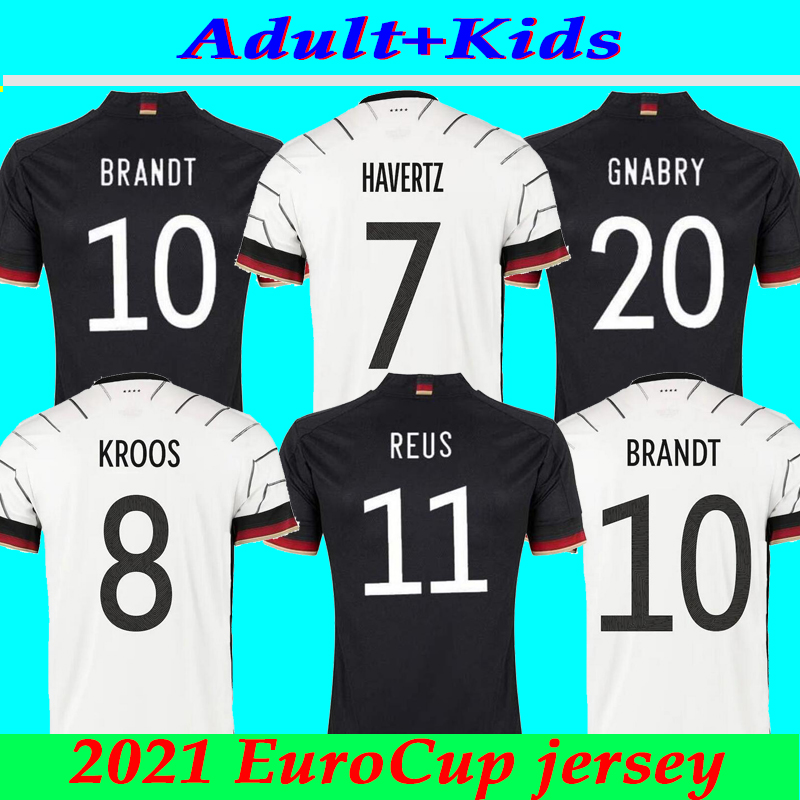 

2021 European Cup Germany home white away black soccer jersey 21 22 Men Kids HUMMELS KROOS WERNER DRAXLER REUS MULLER GOTZE football shirt u, Black;yellow