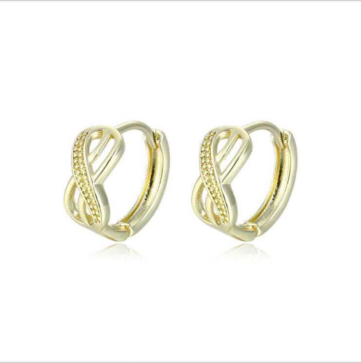 

women's Lucky number 8 18k gold plated Ear Cuff earrings DYMFE093 fashion style gift fit women DIY jewelry earring