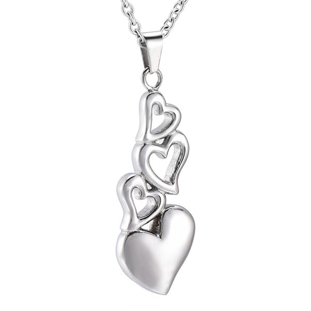 

Stainless steel heart-shaped cremation pendant necklace, ashes pendants can be wholesale, souvenirs to commemorate the death of pet cats/dogs-with filling kit