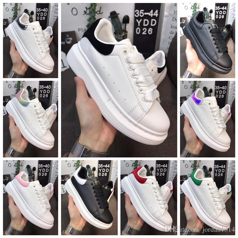 

2021 designer overseized ll alexander new ok mcqueens mcqueen mqueen men women shoes platform sneakers 36-44 016565 Waz, Black