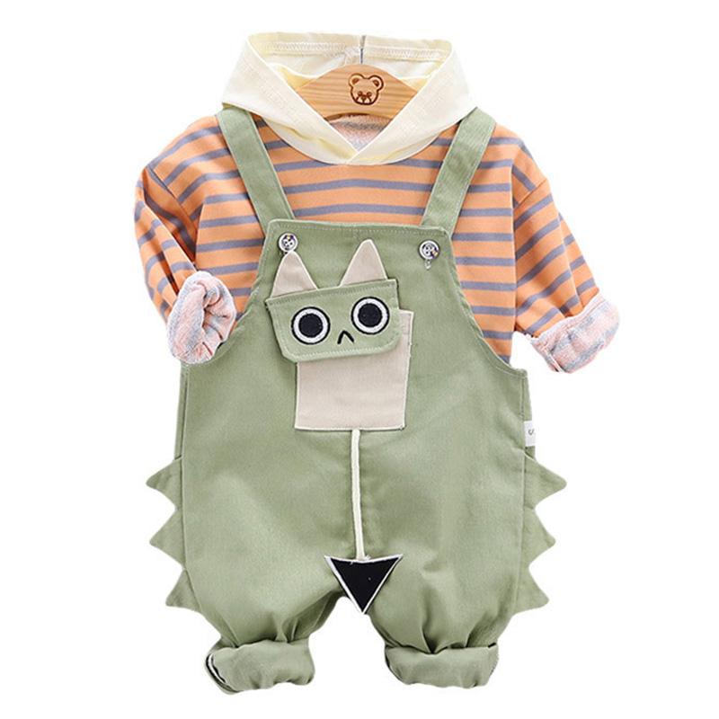 

Clothing Sets -selling Style Spring Fall Baby Boy Girl Clothes Toddler Cotton 2-Piece Set Children Cute Cartoon Korean Suit, Green
