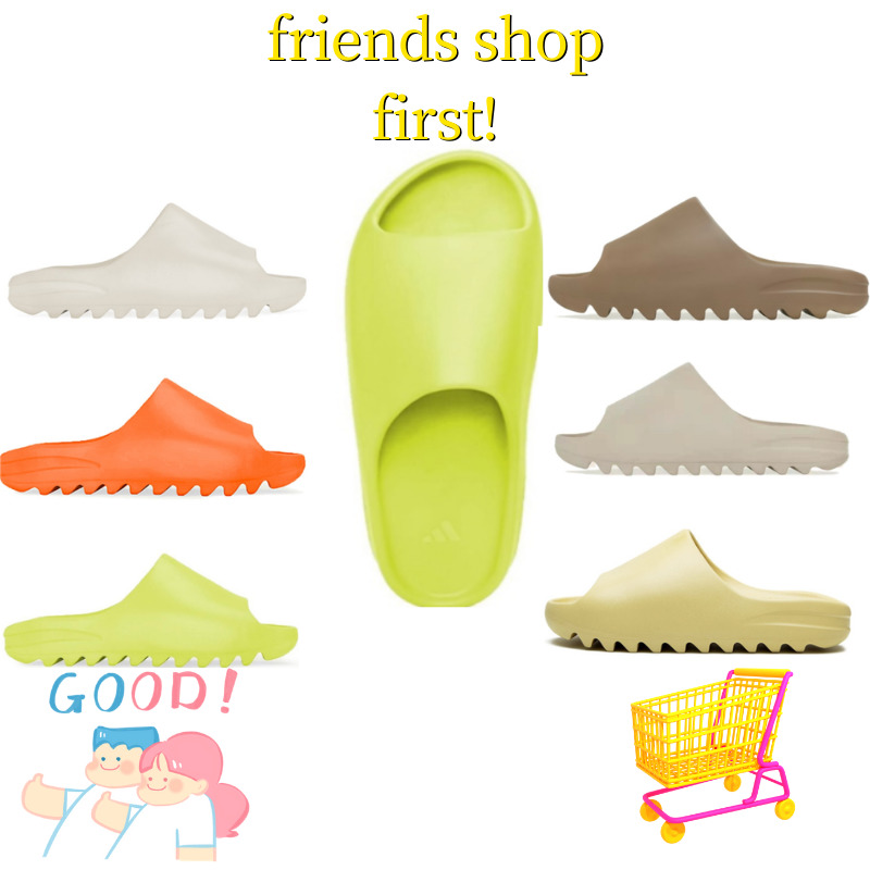 

slippers 2021 West Foam Runner kanye Pure Orange black Tainers men slide Resin Sand Earth originals Desert women Bone 36-45 sandals flip flop