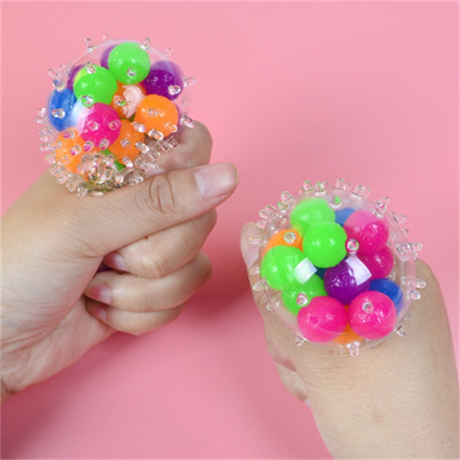 

Hot Selling Spongy Rainbow Ball Toy Squeezable Pressure Toy Stress Relief Ball Toy For Kids Anxious Decompression X0320