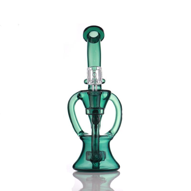 

9inch Tornado Hookah Recyclable Recycled Dab Rigs Glass Water Bongs Smoking pipe Heady Pipes Size 14mm