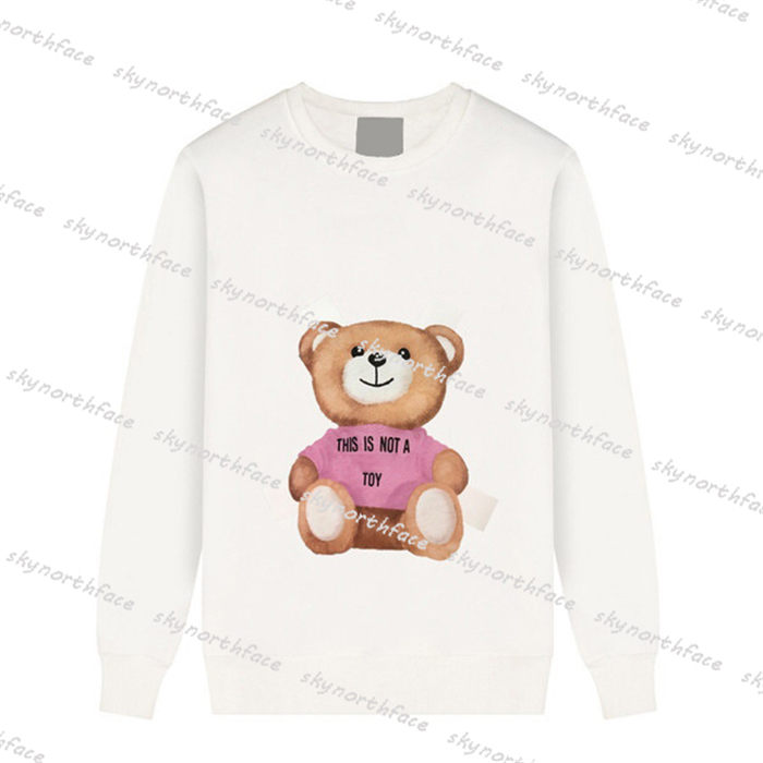 

Luxurys Men Women Hoodies Women Sweatshirt Mens Casual Pullover Autumn Long Sleeve Mens Clothing Bear Printed Hoodie Sweater B102474K, Black
