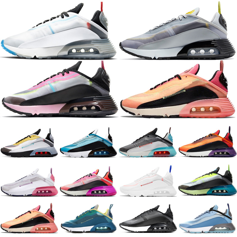 

2090 running shoes for men women Pure Platinum Bleached Aqua Magma Orange Fire Pink Wolf Grey Oreo mens trainers outdoor sport sneakers, Bred
