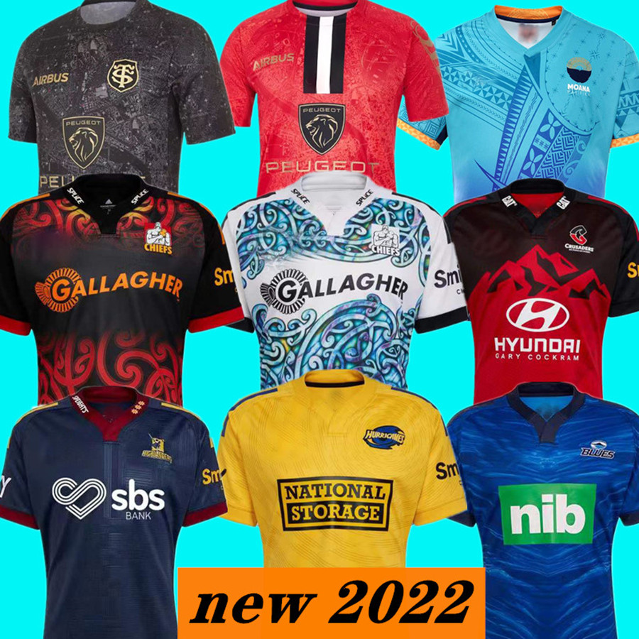 

2021 2022 Rugby Jersey Highlanders Crusaders Fiji Drua home Jersey 21 22 Hurricanes blues Chiefss shirt Size S-5xl