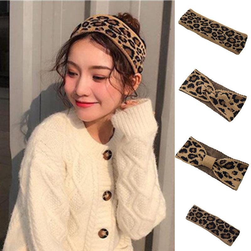 

Hair Clips & Barrettes Ly Knitted Headbands Stretchy Leopard Print Headwrap Vintage Accessories For Kids Adults All Daily Use, Golden;silver