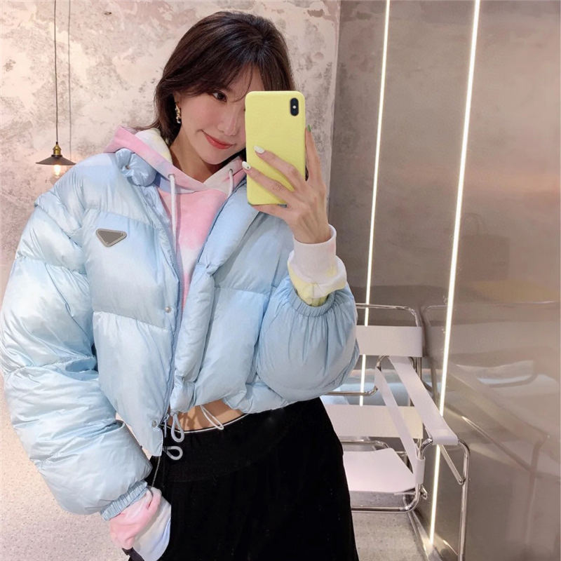 

Womens Down Jacket Designer Short Coats With Triangle Badge Winter Keep Warm Ladies Jackets Parkas Sleeves Detachable, Extra shipping/no ship