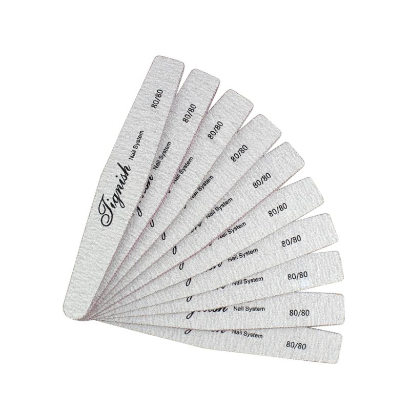 

Nail Files 10Pcs/Lot 80/80 240/240 GRIT Gray Diamond File Manicure Pedicure Buffer Art UV Gel Polish Remove Tools System