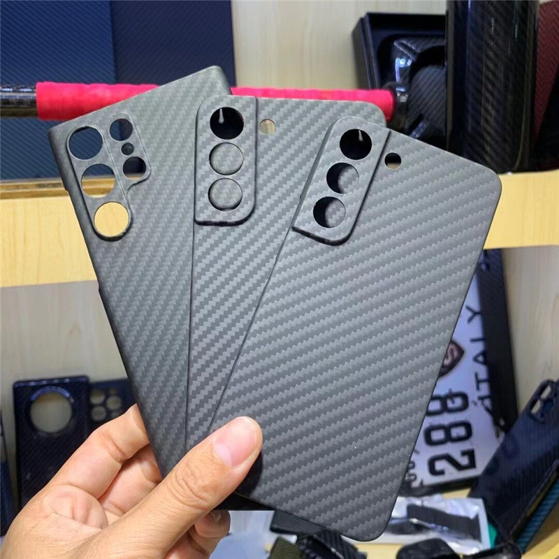 

Genuine Real Carbon Fiber Slim Cases for Samsung Galaxy S22 Ultra S22 Plus Ultra-thin Matte Hard Armor Cover, Black