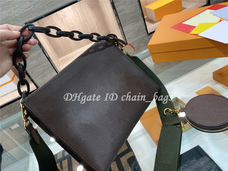 

Luxury Designer 2021 Women Fashion Handbag Plain Classic Letter Floral High Quality Chains Flap Bags Interior Slot Pocket Cross Body Shoulder Bag, No bags