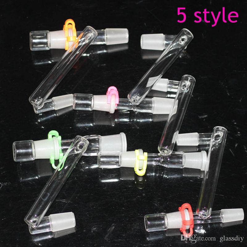 

3 Joints Glass Drop Down Adapter With Reclaimer And Keck Clip for Hookahs 2 Male 1 Female Joint 14mm 18mm