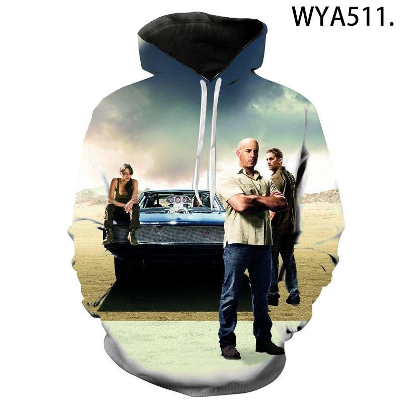 

Men's Hoodies & Sweatshirts Fast & Furious 3D Men Women Children Cool Fashion Pullover Boy Girl Hoody Streetwear Tops, Black