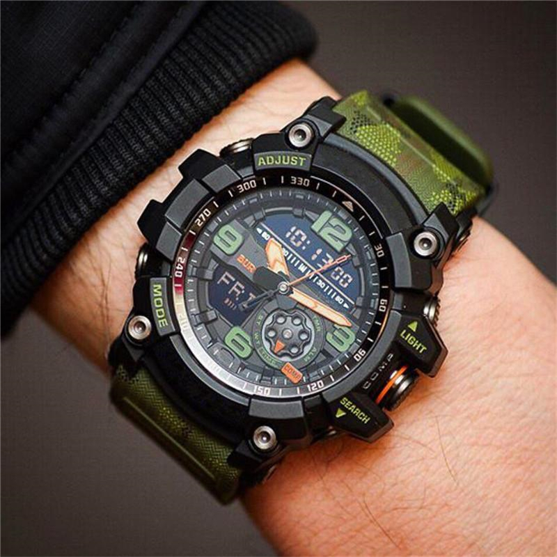 

Men's Sports Quartz Digital iced out watch Automatic Hand Raise Light LED Waterproof World Time Full Feature Royal Oak Collection, #1