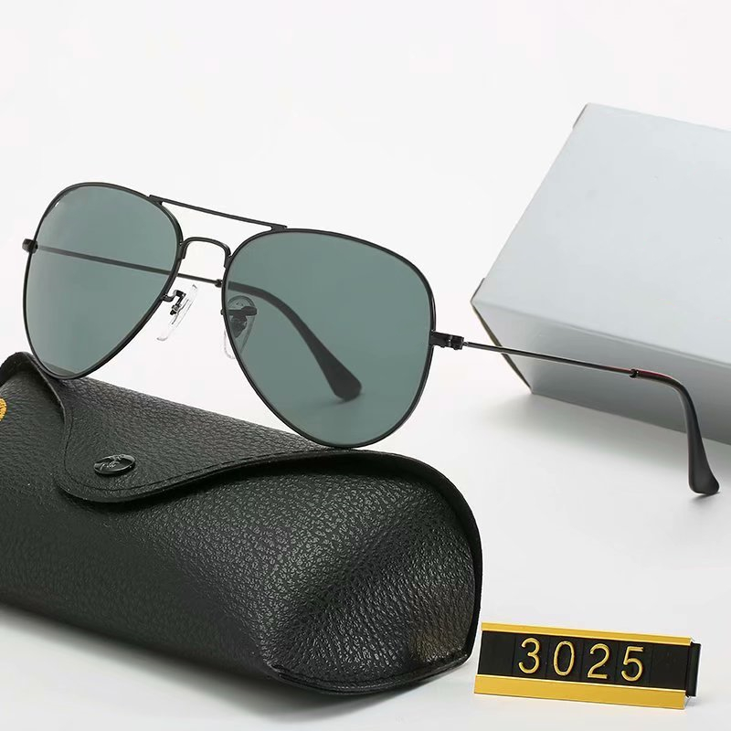 

Classic Luxury Designer Men Women Sunglasses Brand Vintage Pilot Sun Glasses Polarized UV400 58mm glass Lenses