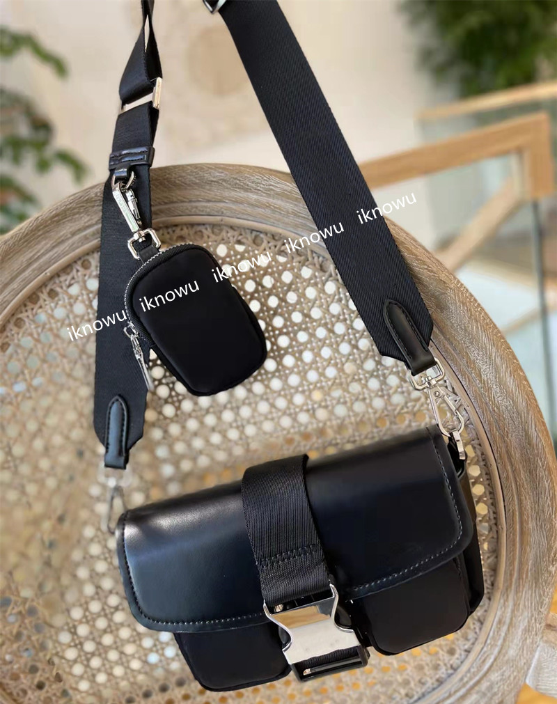 

2022 2-piece mens crossbody bags designer camera shoulder bag fashion nylon black phone purses small size motorcycle cross body men women high quality, Contact seller.