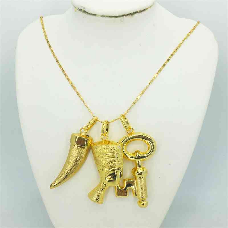 

Wholesale dubai women's fashion boutique jewelry set wedding 24k gold design necklace, Gold-color
