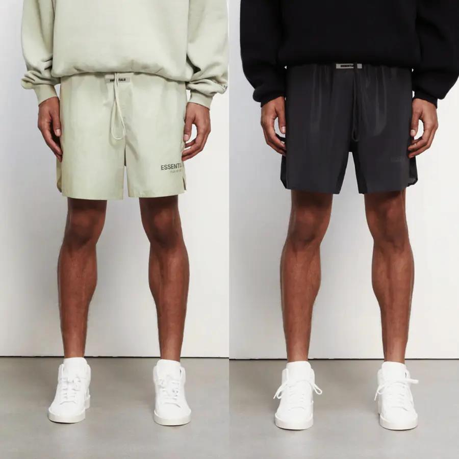 

2021 Summer High Street Fog Shorts Men/Women Hip Hop Streetwear Casual Sweatpants, White;black