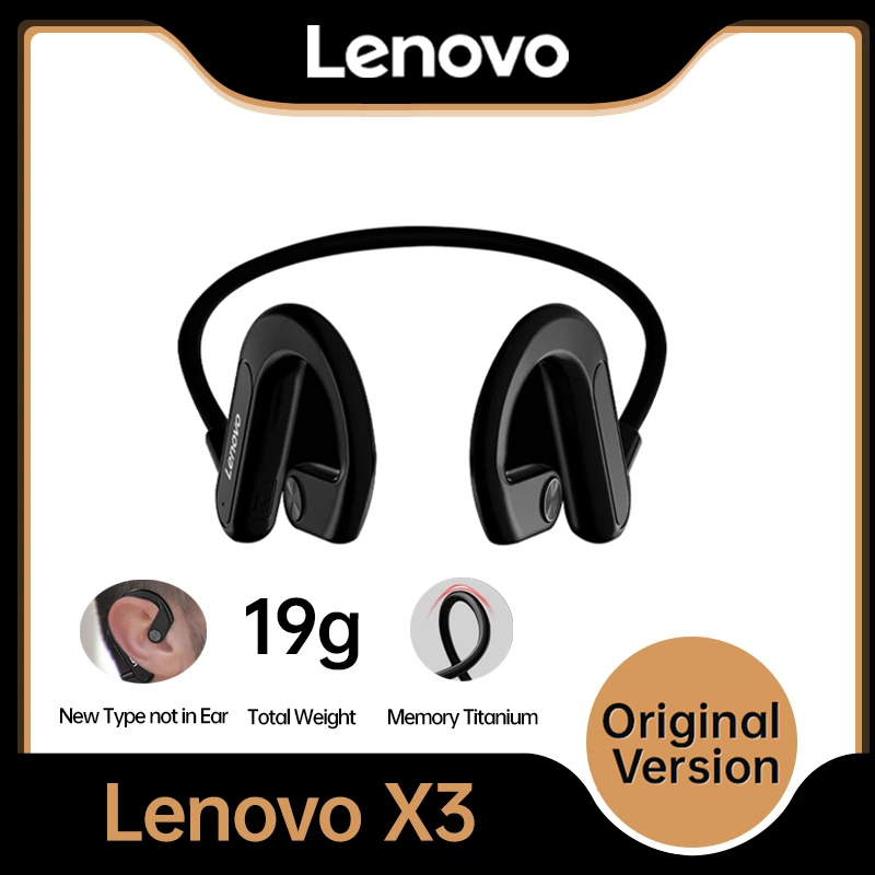 

Lenovo X3 Bone Conduction Headphone Turbo-Level Screen Wireless Bluetooth Stereo Headset Sports Earphone With Microphone For Run