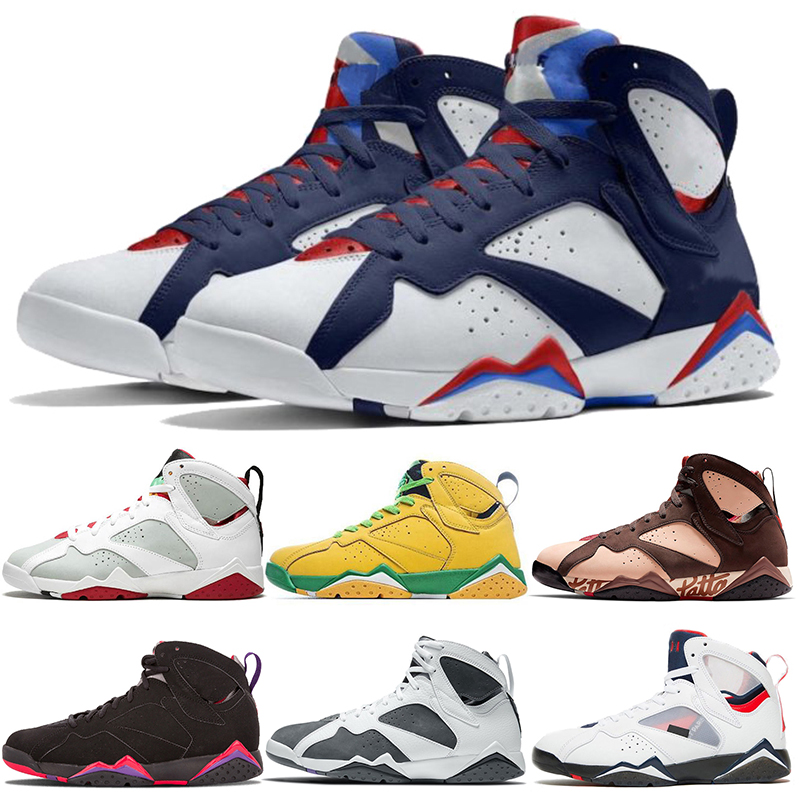 

Jumpman 7 7s Sapphire Basketball Shoes 2022 Top Selling Retro Jorden7s PSGS Citrus Metallic Gold Bordeaux GMP Jrdan Oregon Ducks French Blue Sports Sneakers, A15 40-46