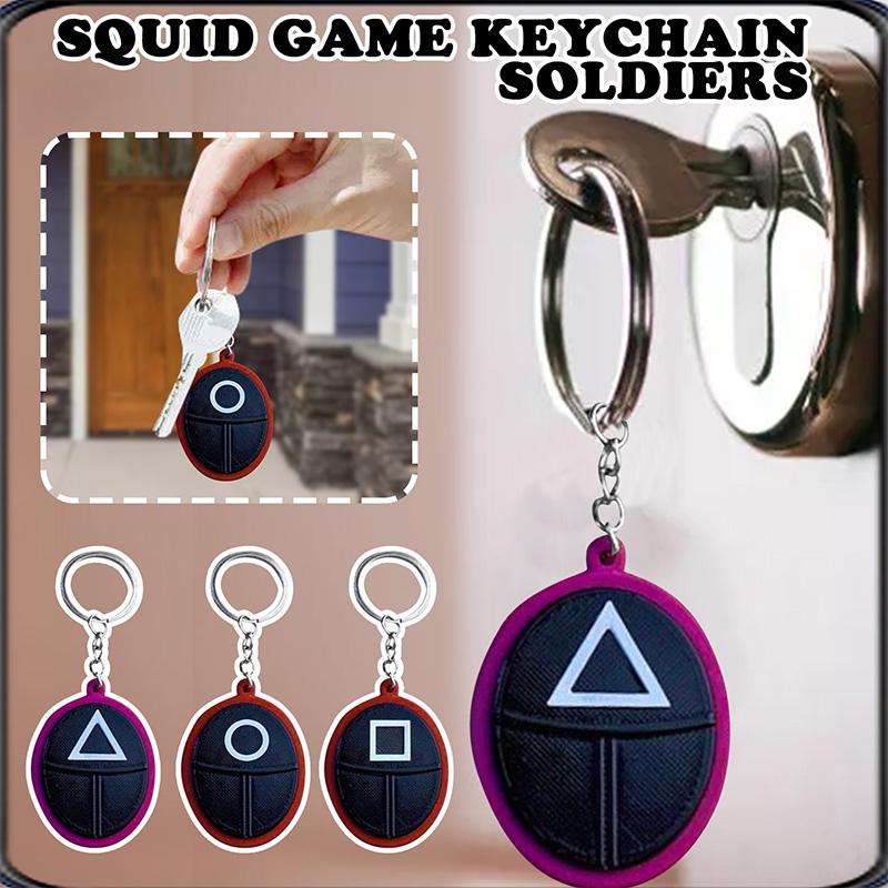 Popular Toy TV Squid Game Acrylic Keychain Soldier Decoration Anime Around Wooden Man Pendant Decompression Toys FY7787-image-696988458
