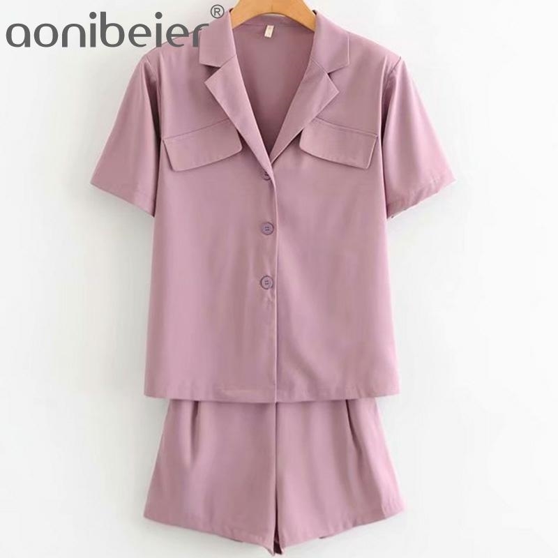 

Elegant Fashion Office Lady Suit Jacket Fake Pockets Blazers and High Waist Shorts 2 Piece Set Women Casual Outfits 210604