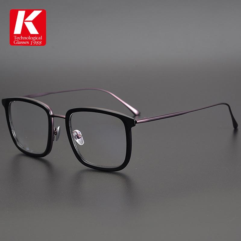

Fashion Sunglasses Frames Pure Titanium Glasses Frame Men Retro Square Myopia Prescription Eyeglasses Women Acetate Spectacles Vintage Optic