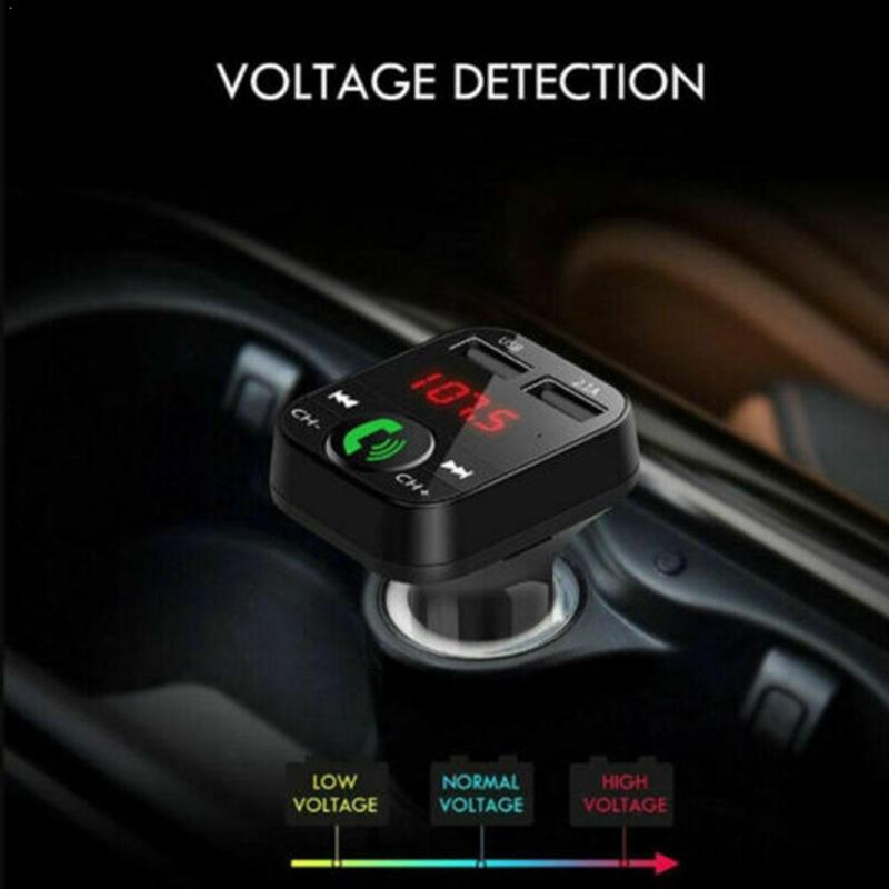 

Handsfree Wireless Bluetooth FM Transmitter LCD MP3 USB Player Charger Modulator Auto F5E6 Car Audio