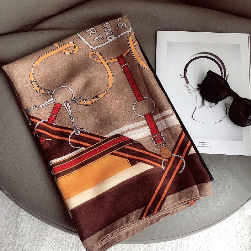 

Scarves Royalmaybe Cotton Scarf Female Spring And Autumn Thin Winter Fashion Shawl Versatile Warm INSTAGRAM Trend