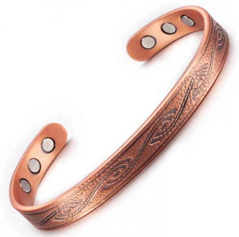 

Jewelry Health Care Anti Arthritis Rheumatism Pain Relief Bio Magnetic Spiral Bracelet Copper Bracelets Bangles for Women Q0719