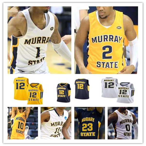 

Murray State Racers Ja Morant Jersey Basketball KJ Williams Tevin Brown Justice Hill Trae Hannibal DJ Burns Carter Collins Skipper-Brown Nicholas McMullen 4XL, Man navy
