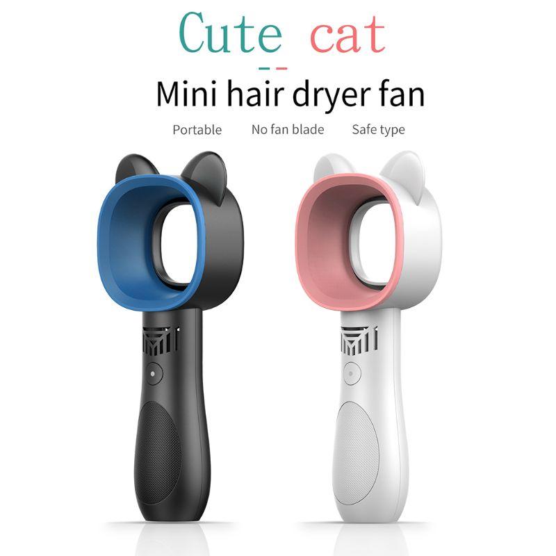

Portable Mini Outdoor USB Rechargeable Bladeless Fan Handheld Cooler Cooling Home Office Creative Cute Electric Fans