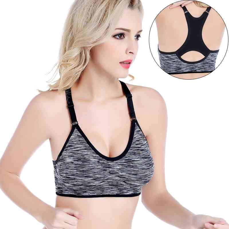 No steel ring fitness seamless sports underwear women&#039;s shockproof segment dyeing training Yoga running sleeping bra-image-702912123