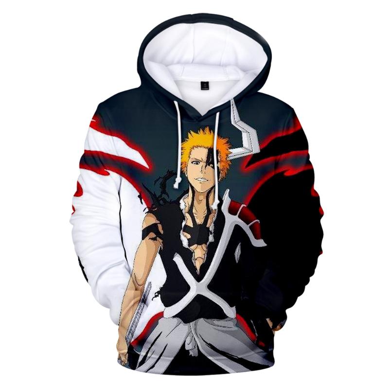 

Men's Hoodies & Sweatshirts Bleach 3D Print Anime Harajuku Sweatshirt Men Women Fashion Oversized Hoodie Pullover Unisex Hoody Coat Clothing, Black