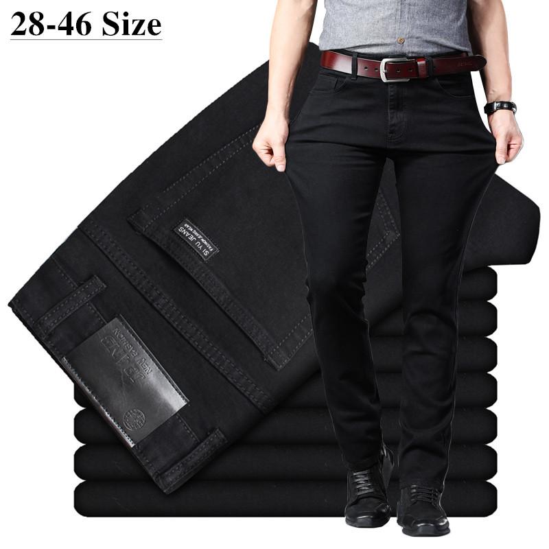 

Men's Jeans Men Plus Size 42 44 46 Slim Skinny Stretch Straight Classic Version Of Simple Black Denim Pants Male Brand Clothing