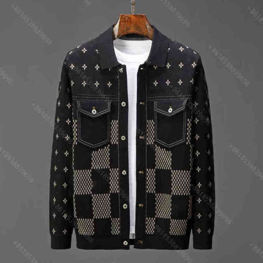 

Clearance treatment men s clothes casual men sweater jacket woolen lapel zipper jackets coat high-quality tracksuit sweaters tops logo luxury brand Louisclothes b1