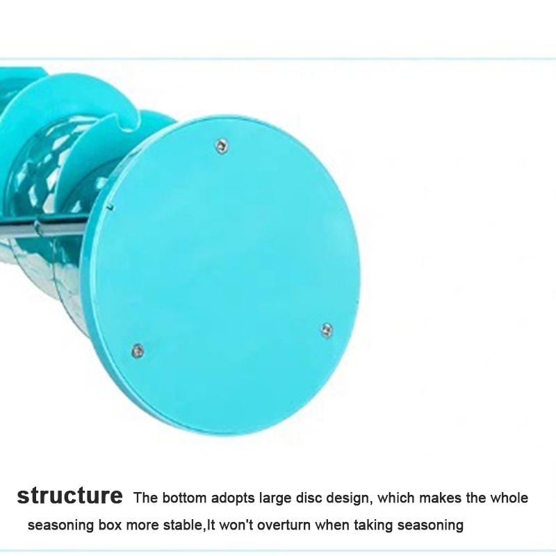 

4/5 Layers Spice Jars With Lid & Spoon Rotatable Cup Clear ABS Flavouring Organizer For Seasoning @LS Storage Bottles