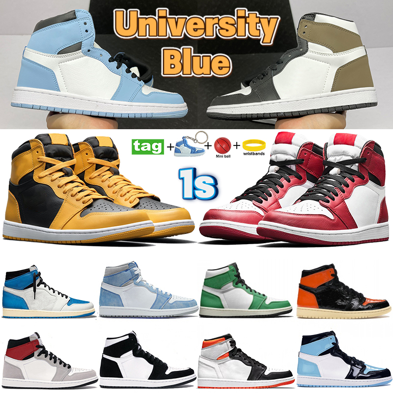 

With Keychain 1 1s high Basketball Shoes University Blue dark mocha Light smoke grey Fragment Pollen Seafoam Mens Running sneakers Patent Bred chicago women trainer, Bubble wrap packaging