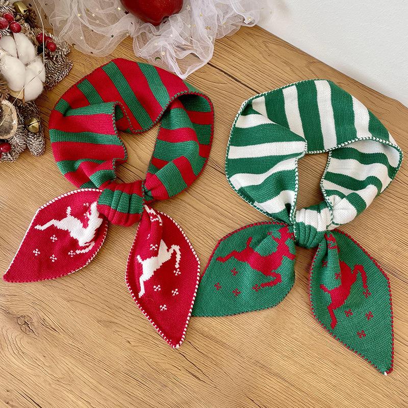 

Scarves Knitted Christmas Design Winter Warm Small Thin Women's D376, Blue;gray
