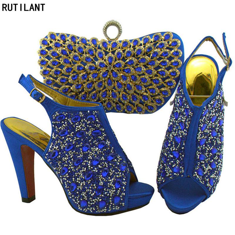 

Dress Shoes Arrival Shoe And Bag Italian Design Set Women High Heels Matching For Party Pumps, Black