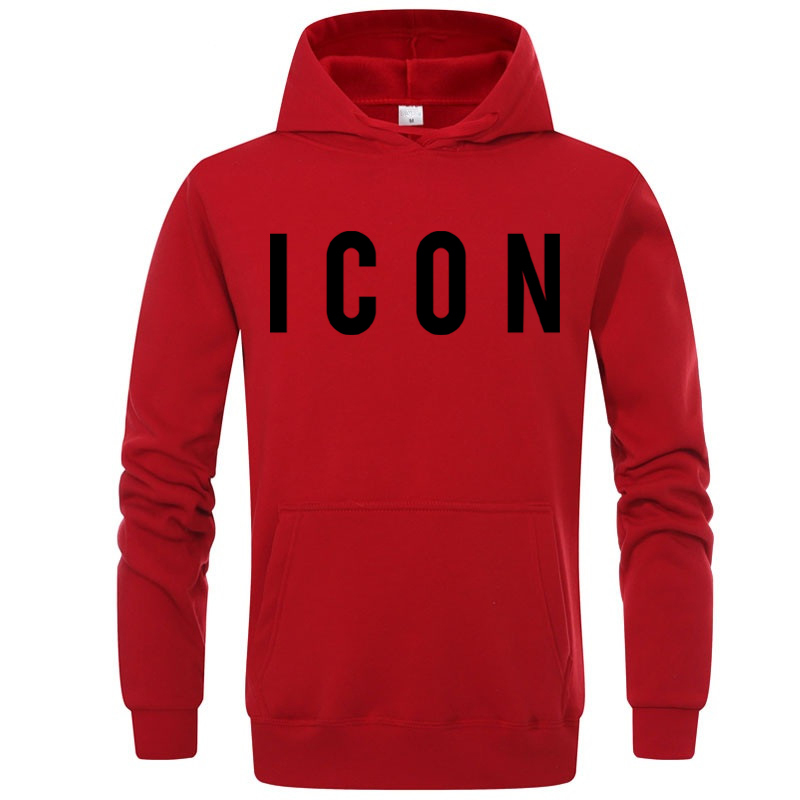 

icon with Autumn 2020 hooded sweatshirt hip hop fashion men's and women's new sportswear, Black