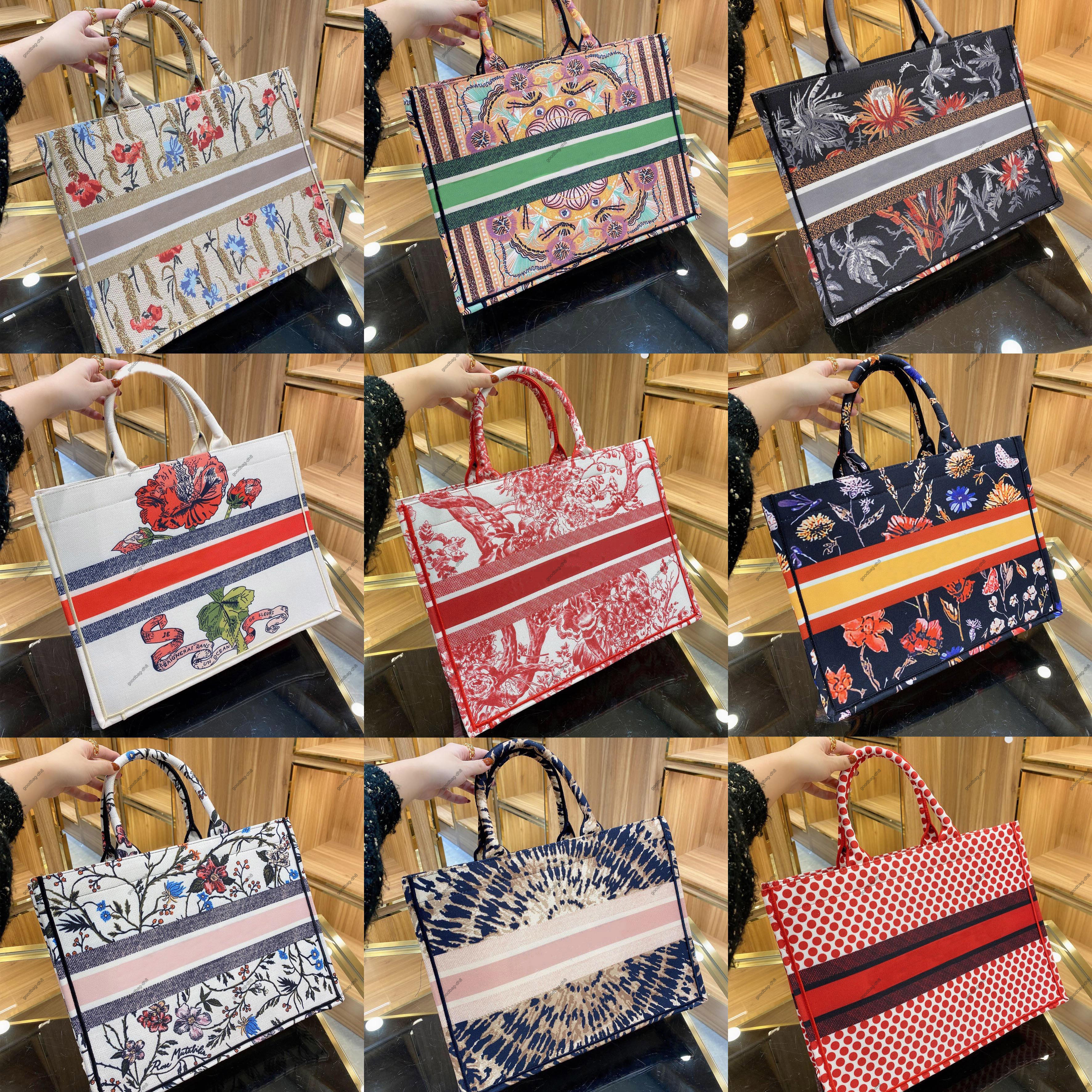 

5A+ Luxury Designer totes top quality classic brand shopping bag embroidered canvas large capacity handbag women's shoulder bag size 41.5 cm, Customize