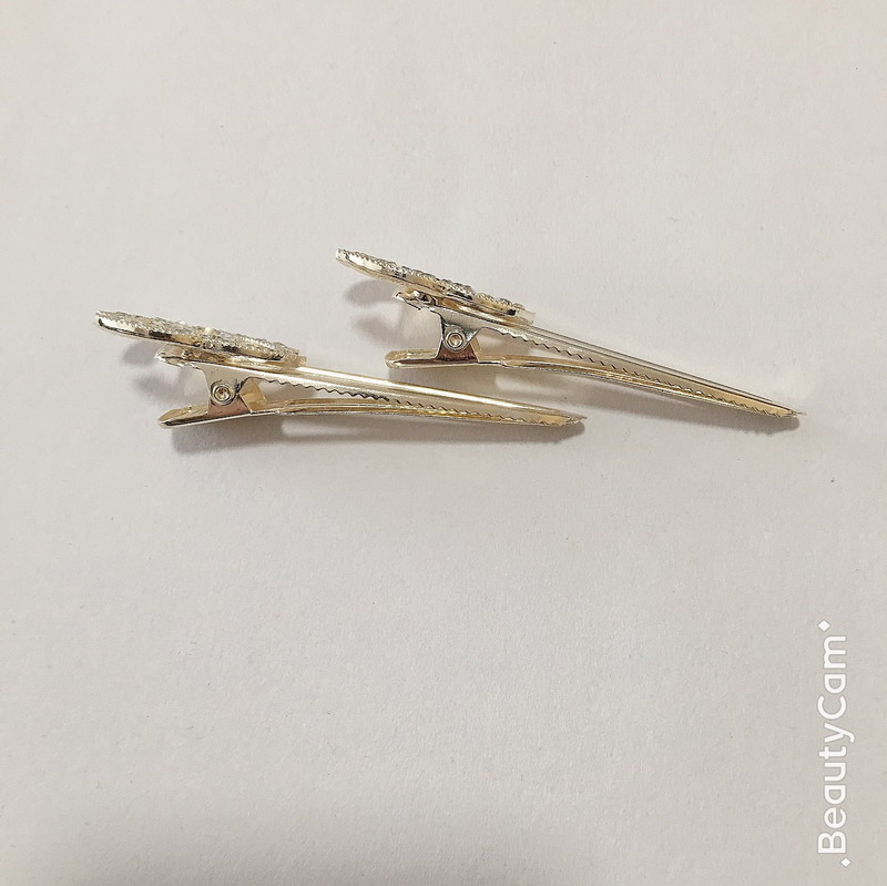

Festive gift Fashion alloy hairpin with diamond Liu Hai clamp duck mouth side clip one word clip for ladies collection delicate Items hair a